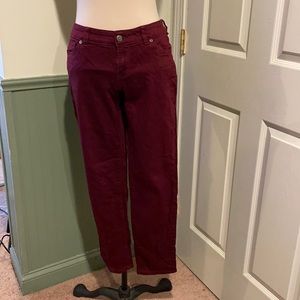 The Limited 678 maroon skinny jean